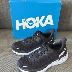 Hoka Women's Black and White Athletic Shoes, Size 5, New In Box